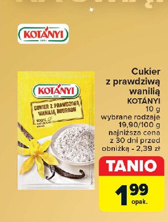 Cukier z prawdziwą wanilią Kotanyi promocja w Carrefour