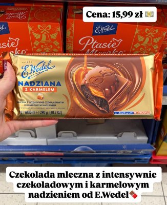 Czekolada mleczna Nadziana z karmelem promocja w Biedronka