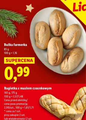 Bagietka z masłem czosnkowym promocja w Lidl