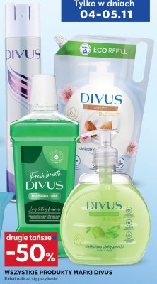 Mydło w płynie Divus Almond promocja w Stokrotka