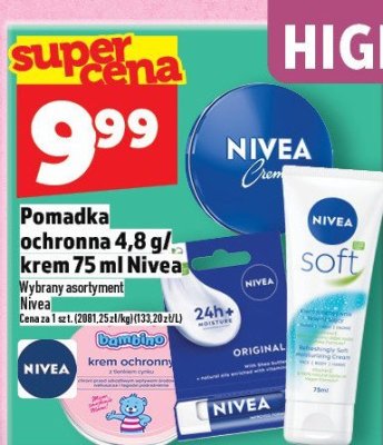 Pomadka ochronna 4,8 g / krem 75 ml Nivea promocja w TOPAZ