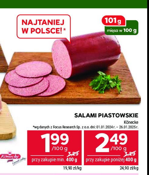 Salami piastowskie Konecke promocja