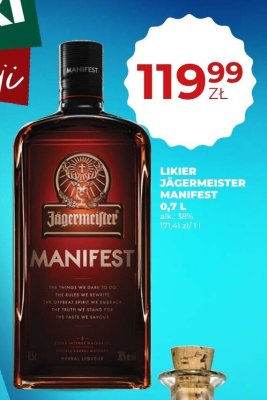 Likier Jägermeister Manifest 0,7 l promocja w Duży Ben