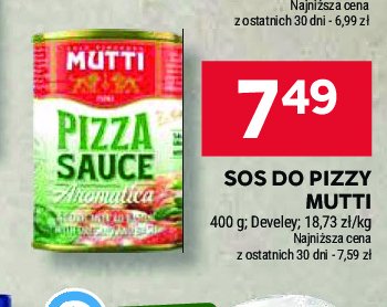 Sos do pizzy aromatica z bazylią i oregano Mutti promocja