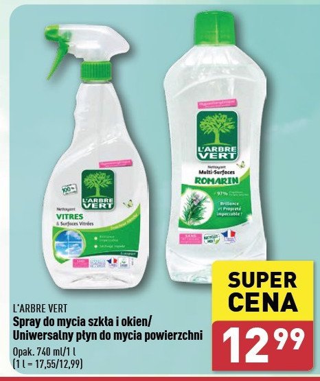 Spray do mycia szyb L'arbre vert promocja