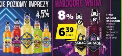 Piwo Garage wybrane rodzaje, butelka bezwzwrotna 4,5% promocja w Groszek