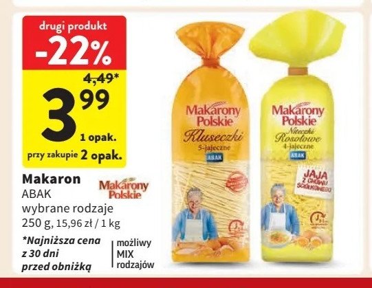 Makaron kluseczki babuni 5-jajeczny Makarony polskie promocja