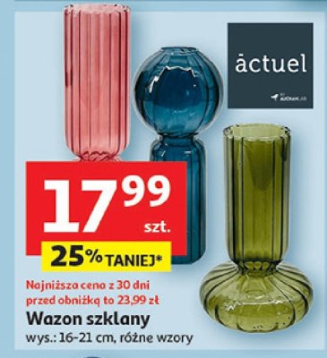 Wazon szklany actuel promocja w Auchan