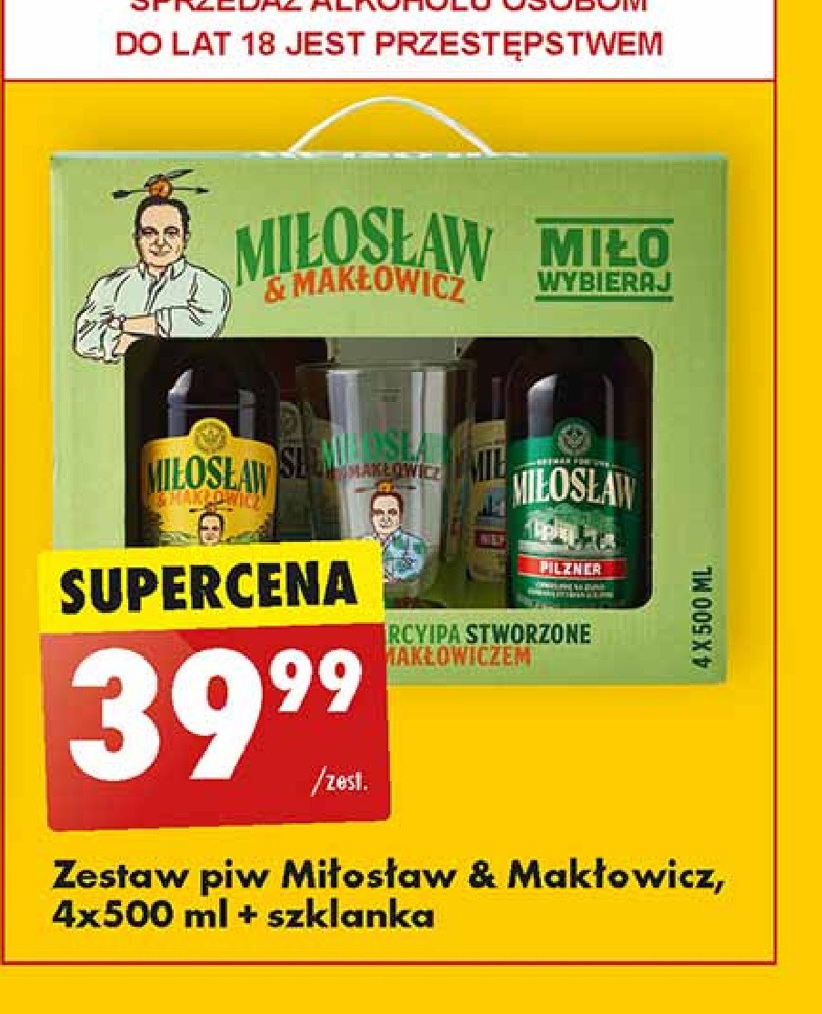 Zestaw piw makłowicz + szklanka Miłosław zestaw promocja