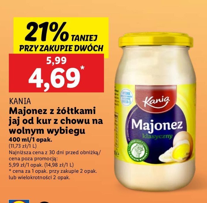 Majonez klasyczny Kania promocja