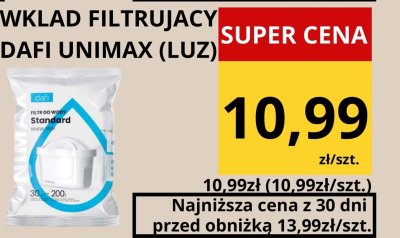 Wkład filtrujący Dafi Unimax (luz) promocja w Supeco