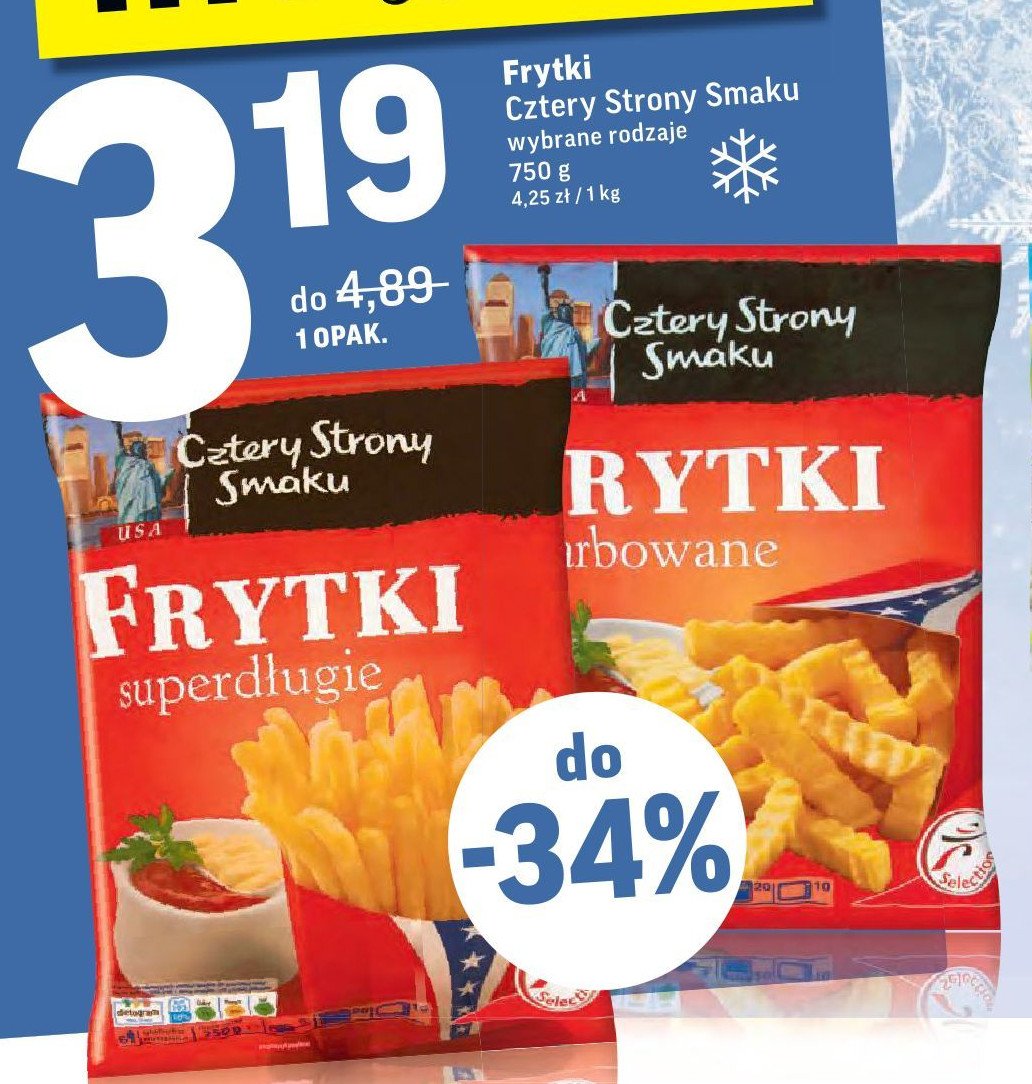 Frytki karbowane Cztery strony smaku promocja
