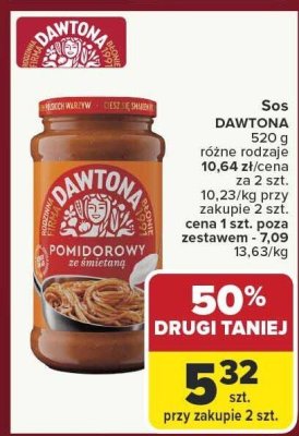 Sos DAWTONA pomidorowy promocja w Carrefour