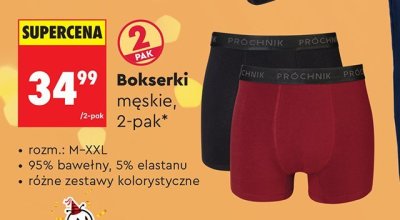 Bokserki męskie 2-pak Próchnik promocja w Biedronka
