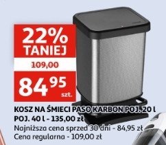 Kosz na smieci paso z peda艂em 20 l Rotho promocja