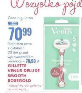 Maszynka do golenia extra smooth sensitive GILLETTE VENUS ROSEGOLD promocja