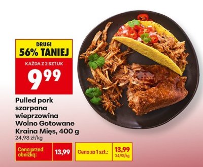 Pulled pork szarpana wieprzowina Wolno Gotowane, 400 g promocja w Biedronka