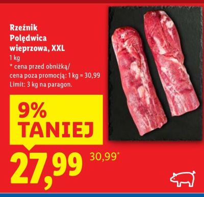 Rzeźnik Polędwica wieprzowa, XXL promocja w Lidl