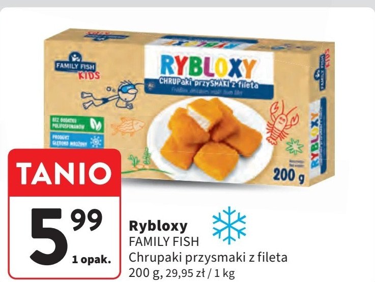 Rybloxy z fileta z mintaja Family fish promocja