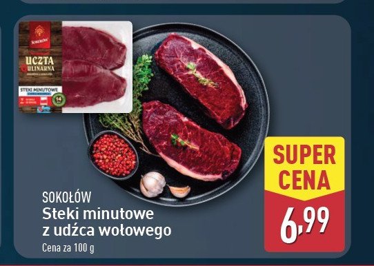 Steki minutowe z udźca wołowego Sokołów uczta qulinarna promocja w Aldi