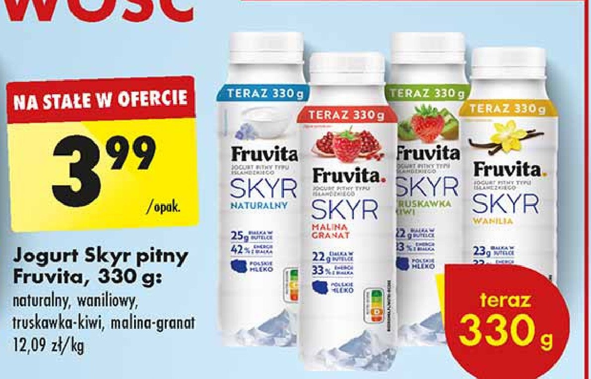 Jogurt naturalny Fruvita skyr promocja