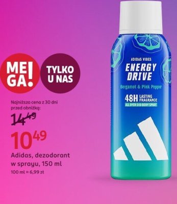 Dezodorant Energy Drive w sprayu promocja w Rossmann
