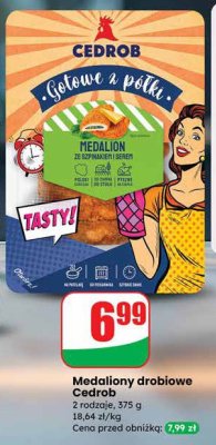 Medaliony drobiowe Cedrob promocja w Dino
