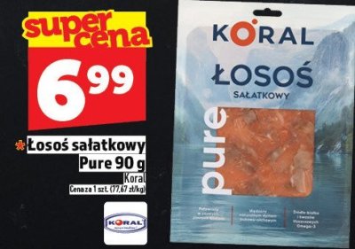 Łosoś sałatkowy Pure 90 g Koral promocja w TOPAZ
