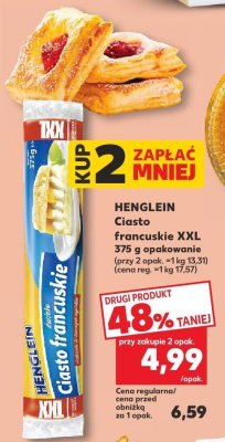 Ciasto francuskie XXL HENGLEIN 375 g promocja w Kaufland