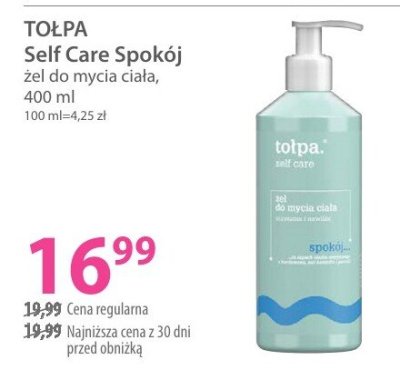 Żel do mycia ciała TOŁPA Self Care Spokój promocja w Hebe