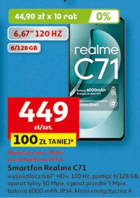 Smartfon Realme C71 6,67" 120 HZ, 8/128 GB promocja w Auchan