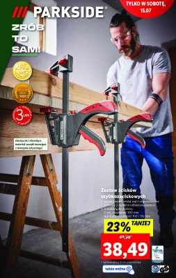 Komplet ścisków 300 mm Parkside promocja