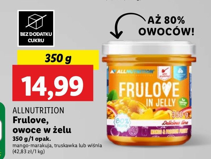 Mango-marakuja w żelu Allnutrition frulove promocja