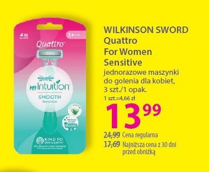 Maszynki do golenia Wilkinson my intuition smooth sensitive promocja w Hebe