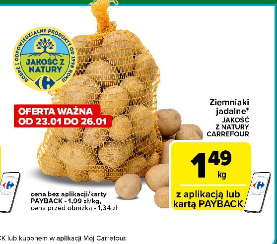 Ziemniaki Jakość z natury carrefour promocja w Carrefour Express