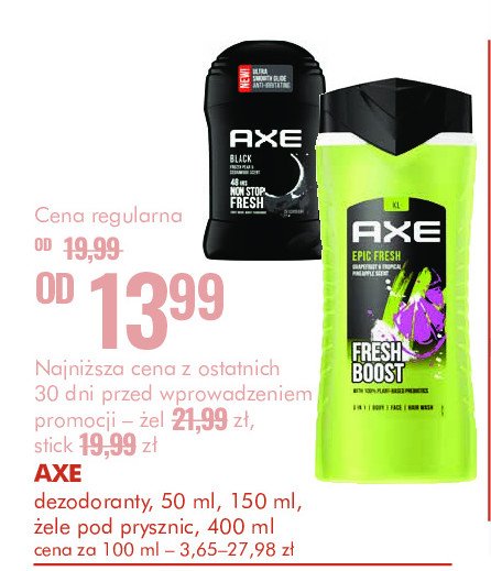 Dezodorant Axe black promocja