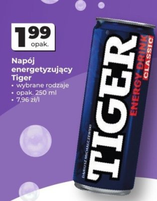 Napój energetyzujący Tiger wybrane rodzaje promocja w Odido