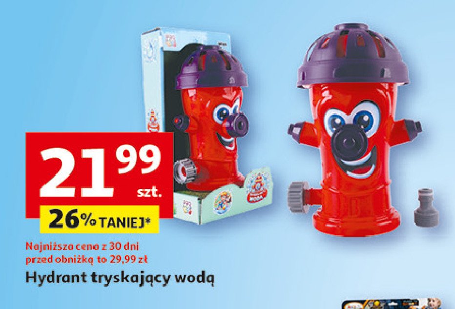 Hydrant tryskaj膮cy wod膮 promocja