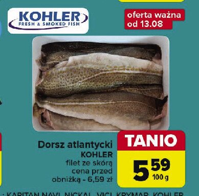 Dorsz atlantycki ze skórą KOHLER promocja