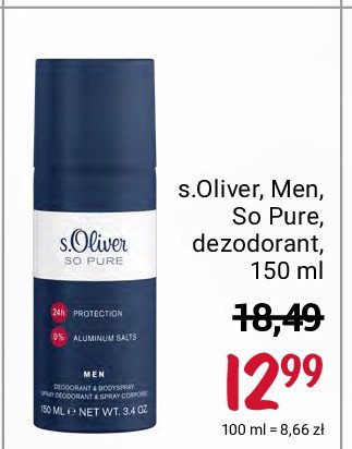 Dezodorant S.oliver so pure promocje