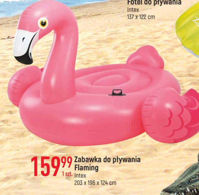 Pływająca wyspa flaming 203 x 196 x 124 cm Intex promocja