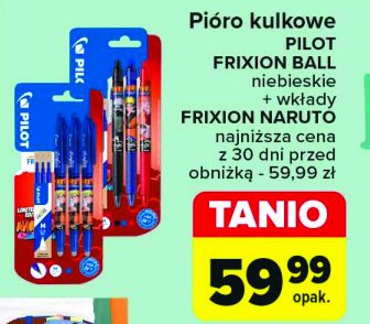 Pióro kulkowe + 3 wkłady niebieski Pilot frixion promocja