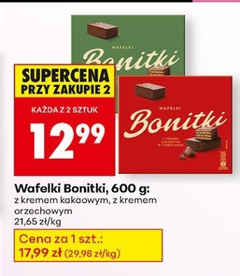 Wafelki z kremem orzechowym promocja w Biedronka