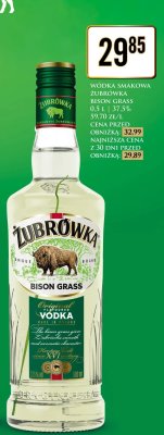 Wódka smakowa Żubrówka Bison Grass 0,5 l promocja w Dino