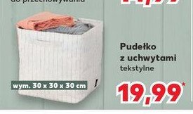 Pudełko z uchwytami 30 x 30 x 30 cm promocja w Kaufland