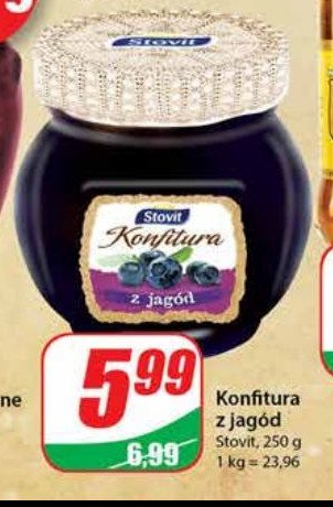 Konfitura babuni z jagód Stovit promocja