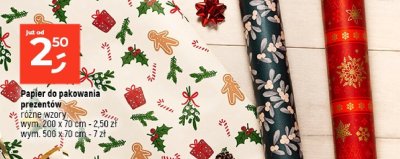 Papier do pakowania prezentów różne wzory 500x70 cm promocja w Dealz