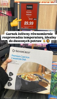 Garnek żeliwny Silvercrest promocja w Lidl