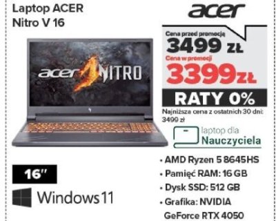 Laptop Nitro V 16 promocja w NEONET