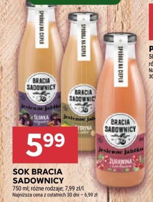Sok bracia sądownicy różne rodzaje promocja w Stokrotka